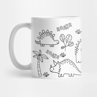 Dinosaur drawing Mug